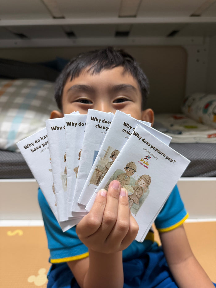 A printed Why Mini-Book at home